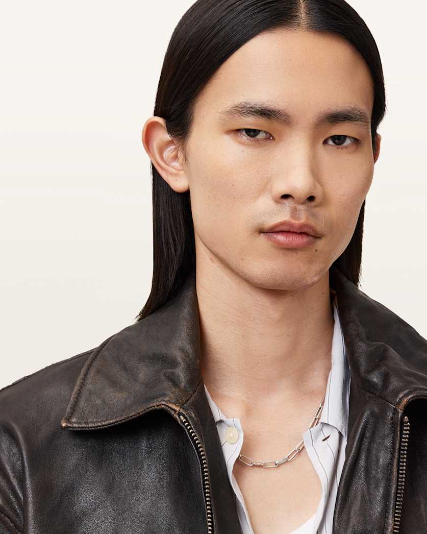 Marco Oversized Leather Bomber Jacket