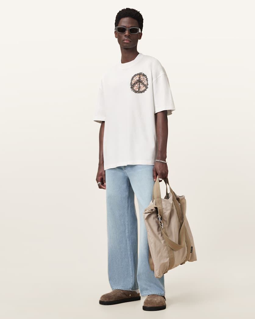 Incessant Leopard Logo Oversized T-Shirt
