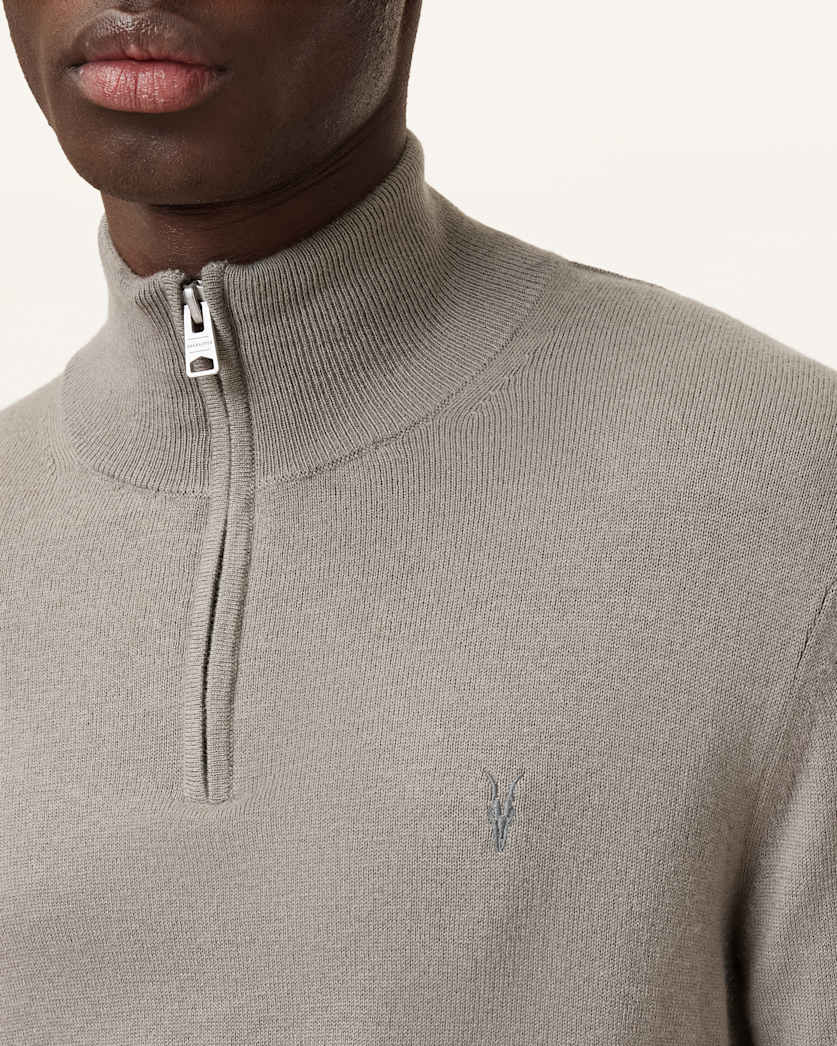 Kilburn Zip Funnel Neck Ramskull Jumper