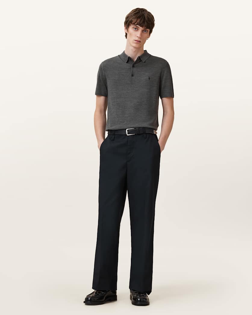 Mode Merino Short Sleeve Ramskull Polo Shirt