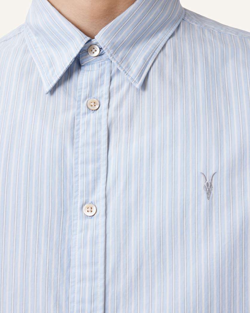 Saint Long Sleeve Ramskull Cotton Shirt