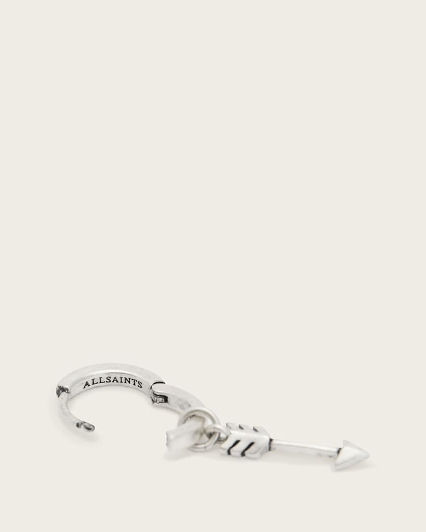 Arrow Sterling Silver Hoop Earring