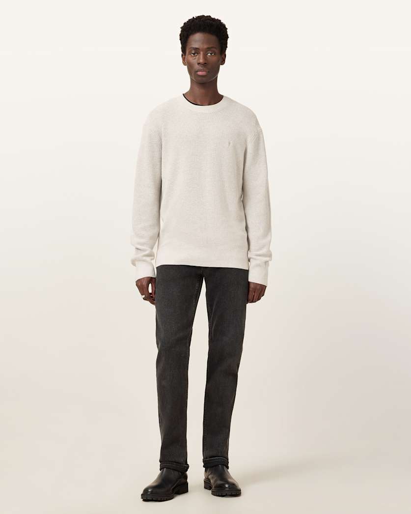 Aspen Waffle Texture Crew Neck Ramskull Jumper