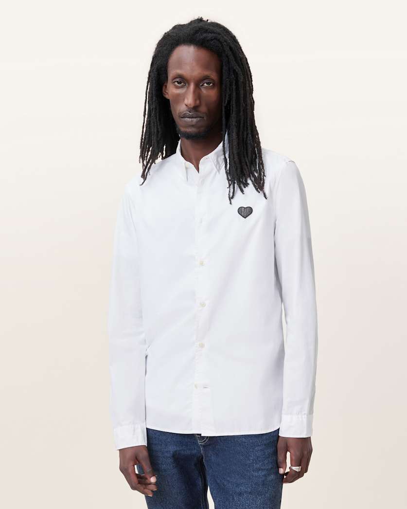 Amante Heart Embroidered Slim Fit Shirt