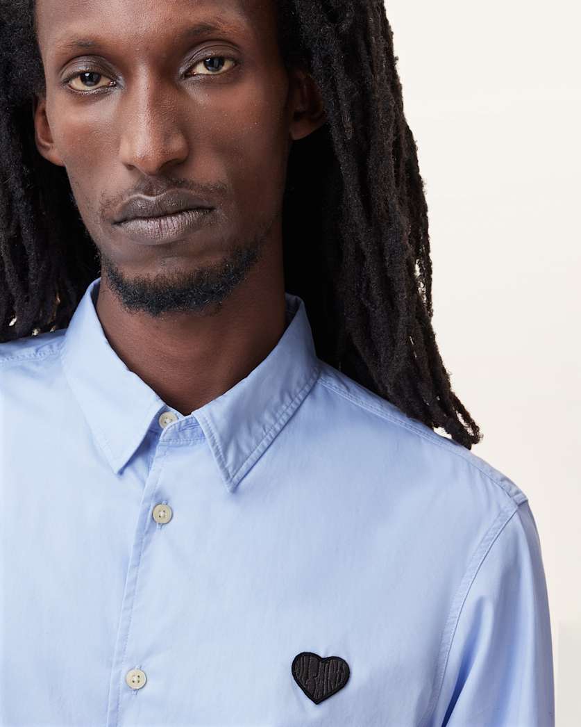 Amante Heart Embroidered Slim Fit Shirt
