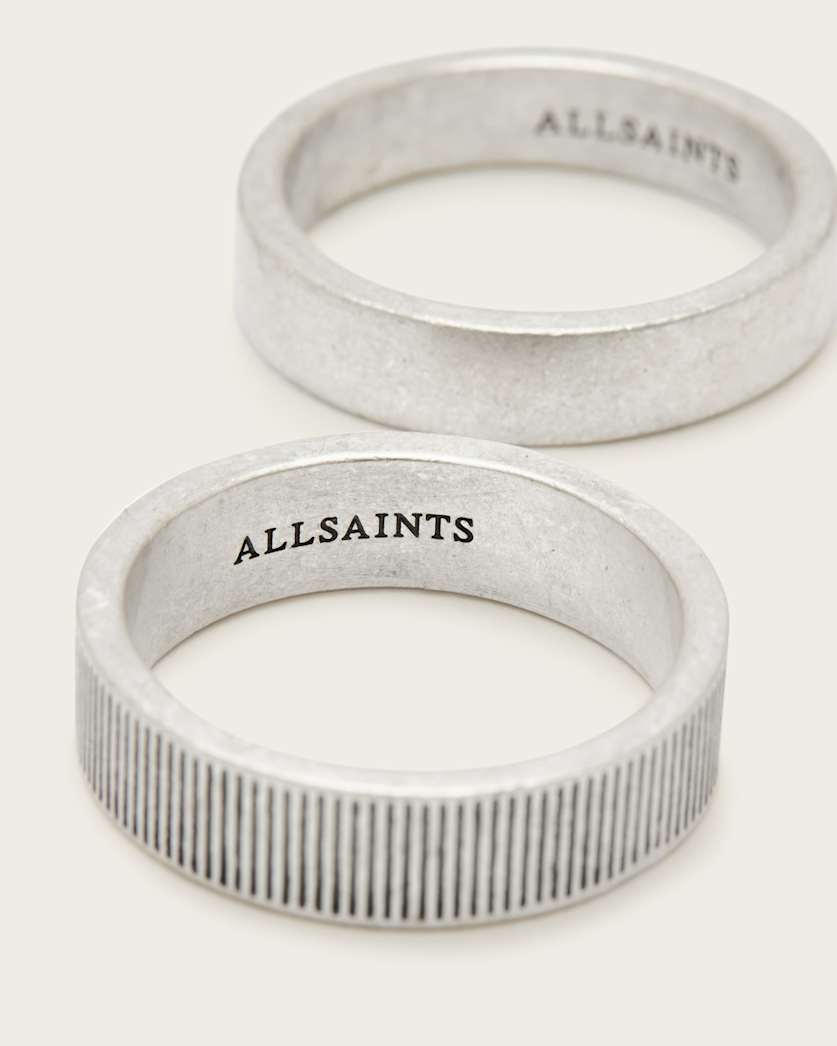 Eason Textured Sterling Silver Ring Set