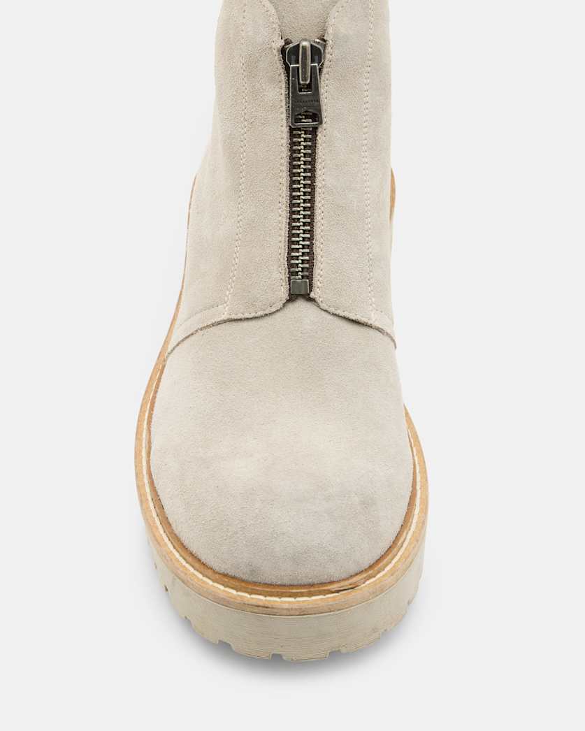 Master Suede Zip Up Boots