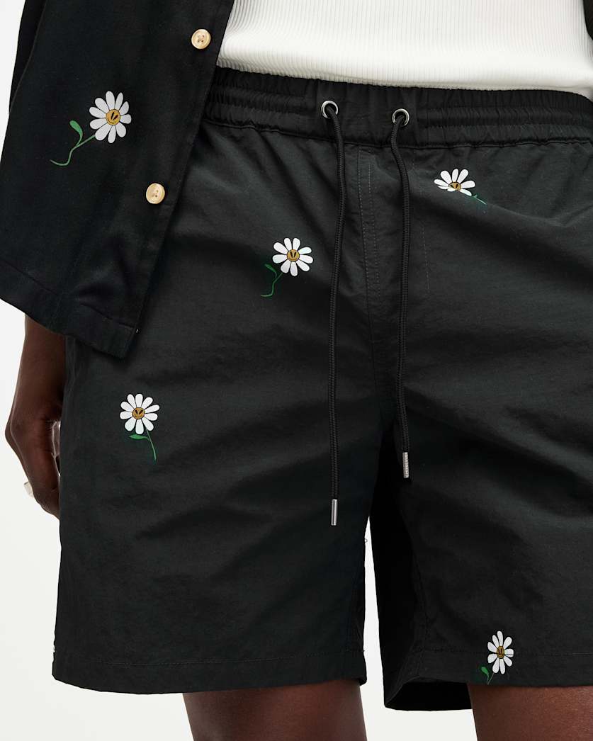 Daisical Elasticated Waist Floral Swimshorts