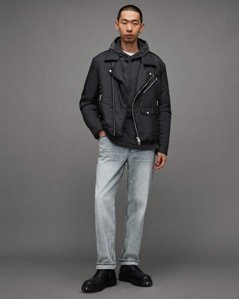 Miller Wadded Zip Up Biker Jacket