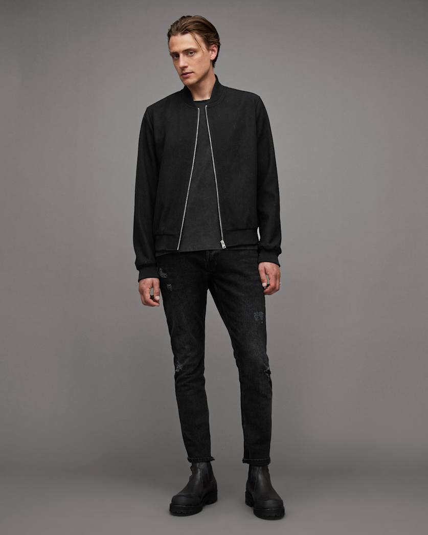 Bardsley Wool Mix Ramskull Bomber Jacket