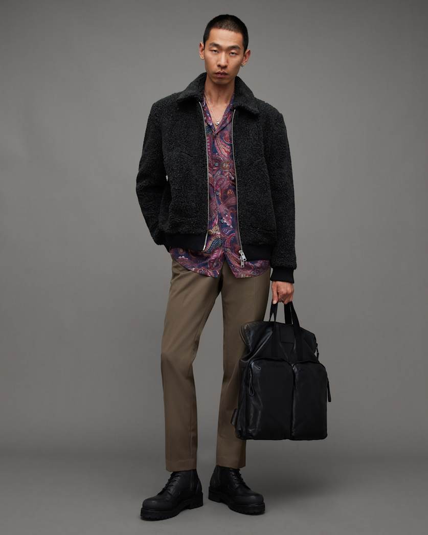 Buzz Teddy Textured Bomber Jacket