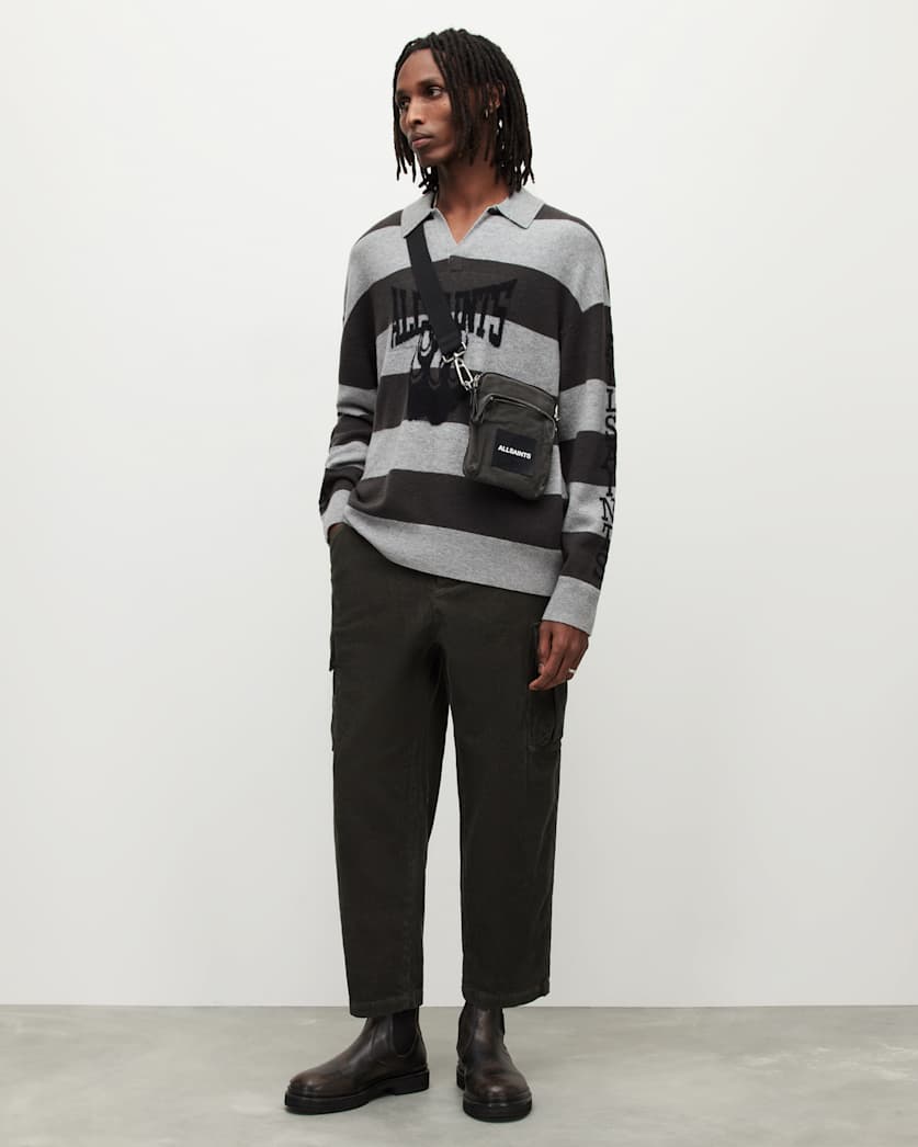 Racer Oversized Striped Polo Jumper