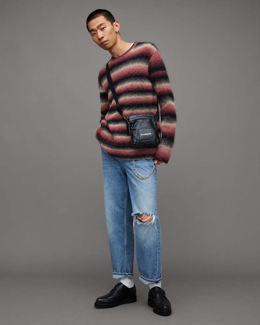 Aurora Fluffy Striped Relaxed Fit Jumper