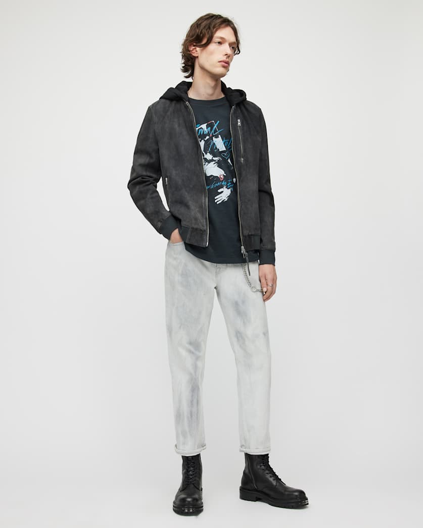 Troy Suede Bomber Jacket