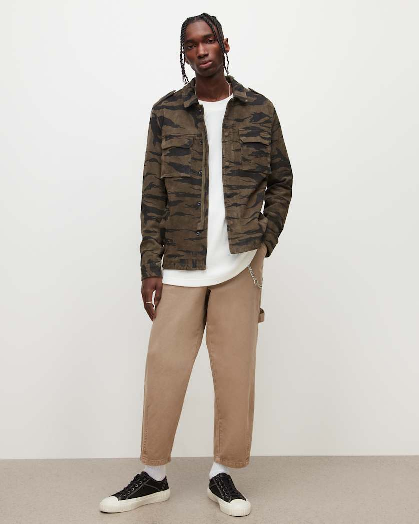 Tora Suede Camouflage Overshirt