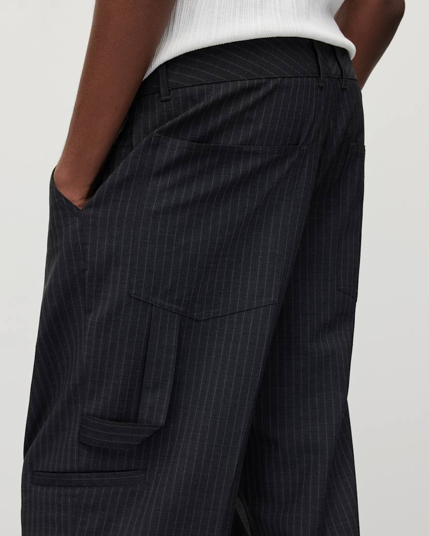 Cairo Pinstriped Straight Trousers