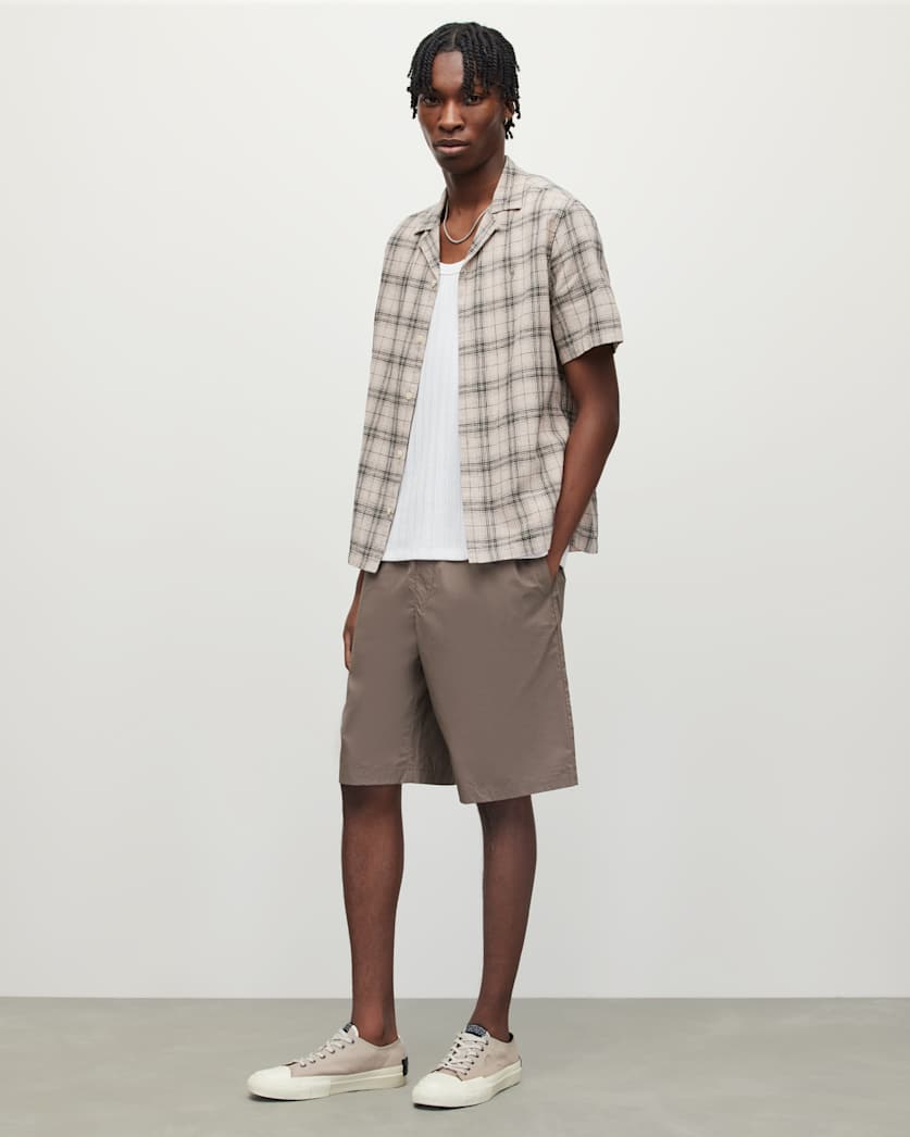 Serra Linen Blend Checked Relaxed Shirt