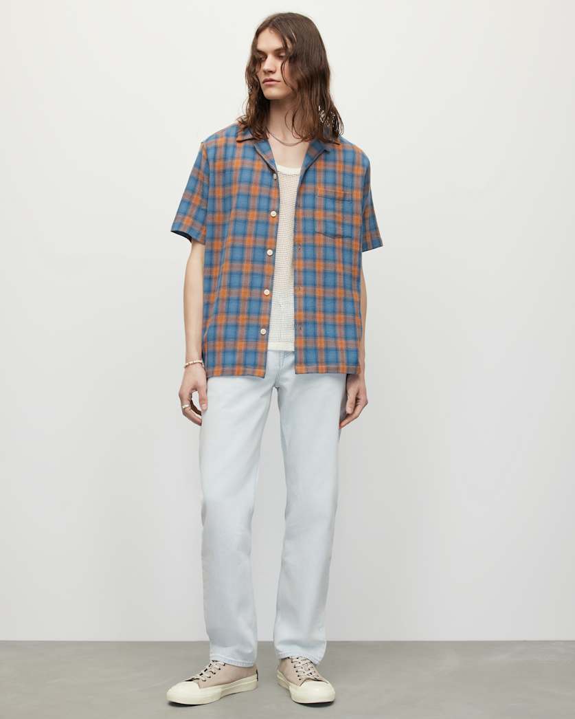 Talaia Camp Collar Checked Relaxed Shirt