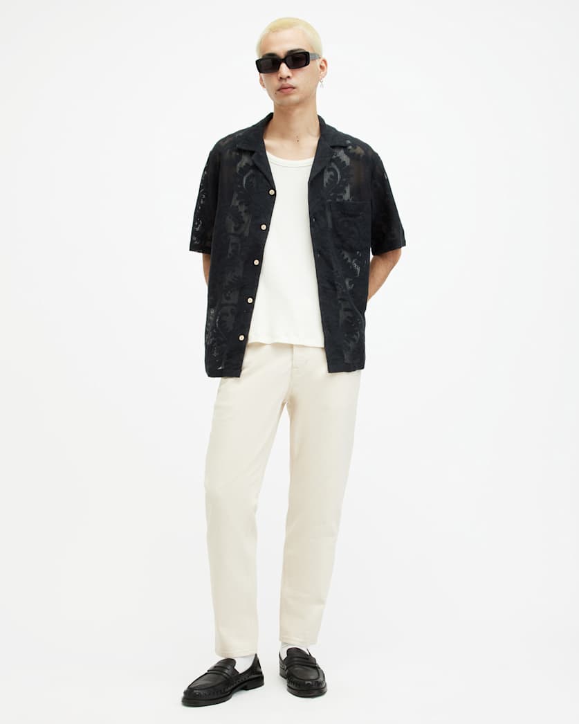 Cerrito Crochet Lace Relaxed Fit Shirt