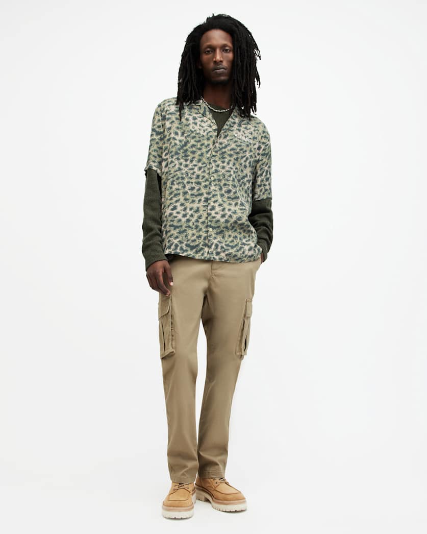 Underground Camouflage Print Logo Shirt