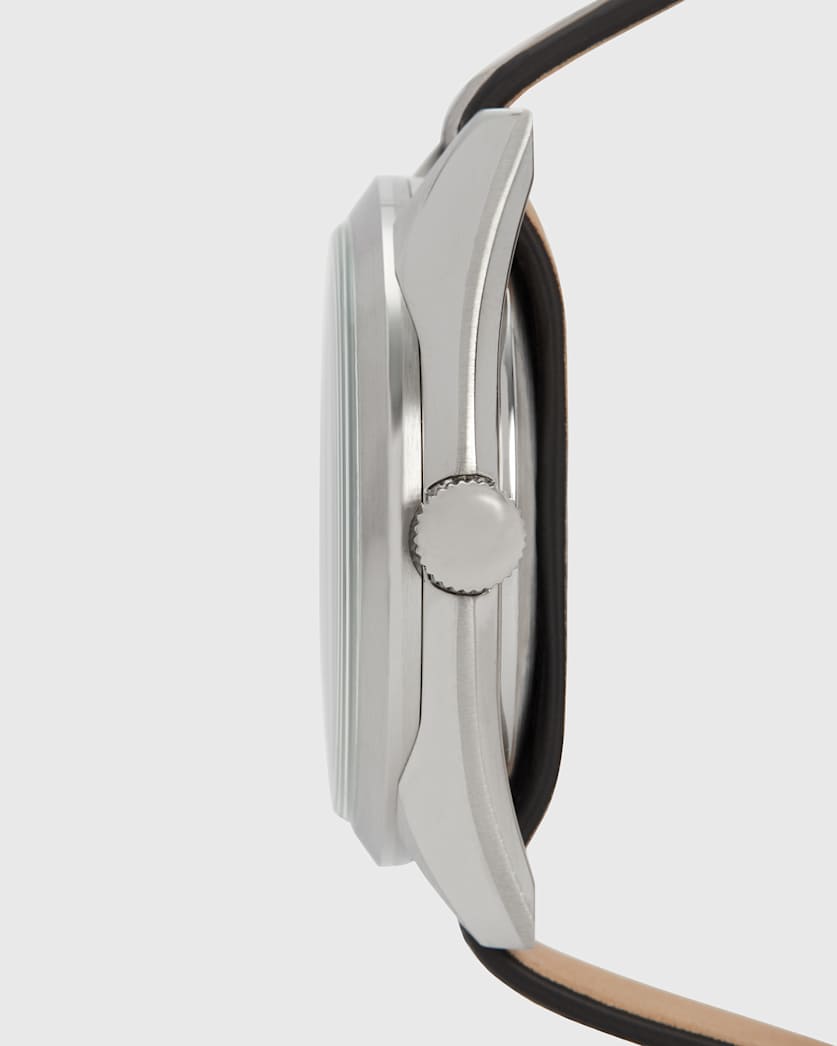 Untitled III Stainless Steel Leather Watch