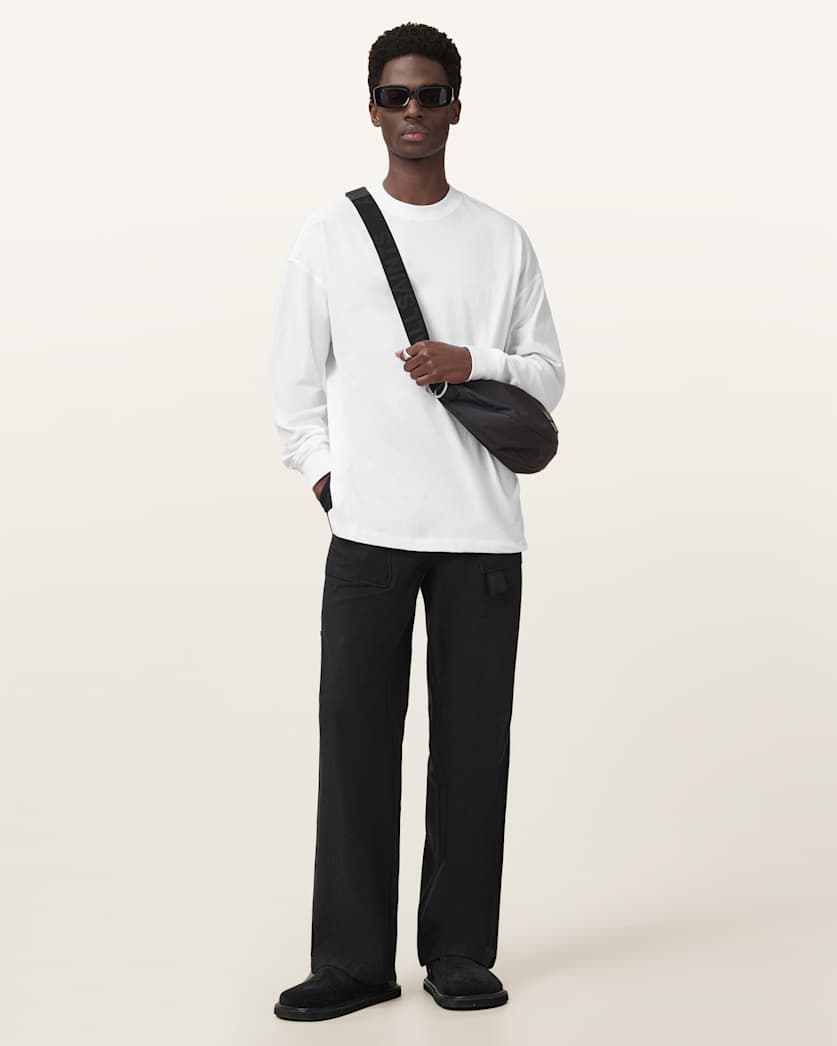 Finn Long Sleeve Crew Neck Oversized T-Shirt