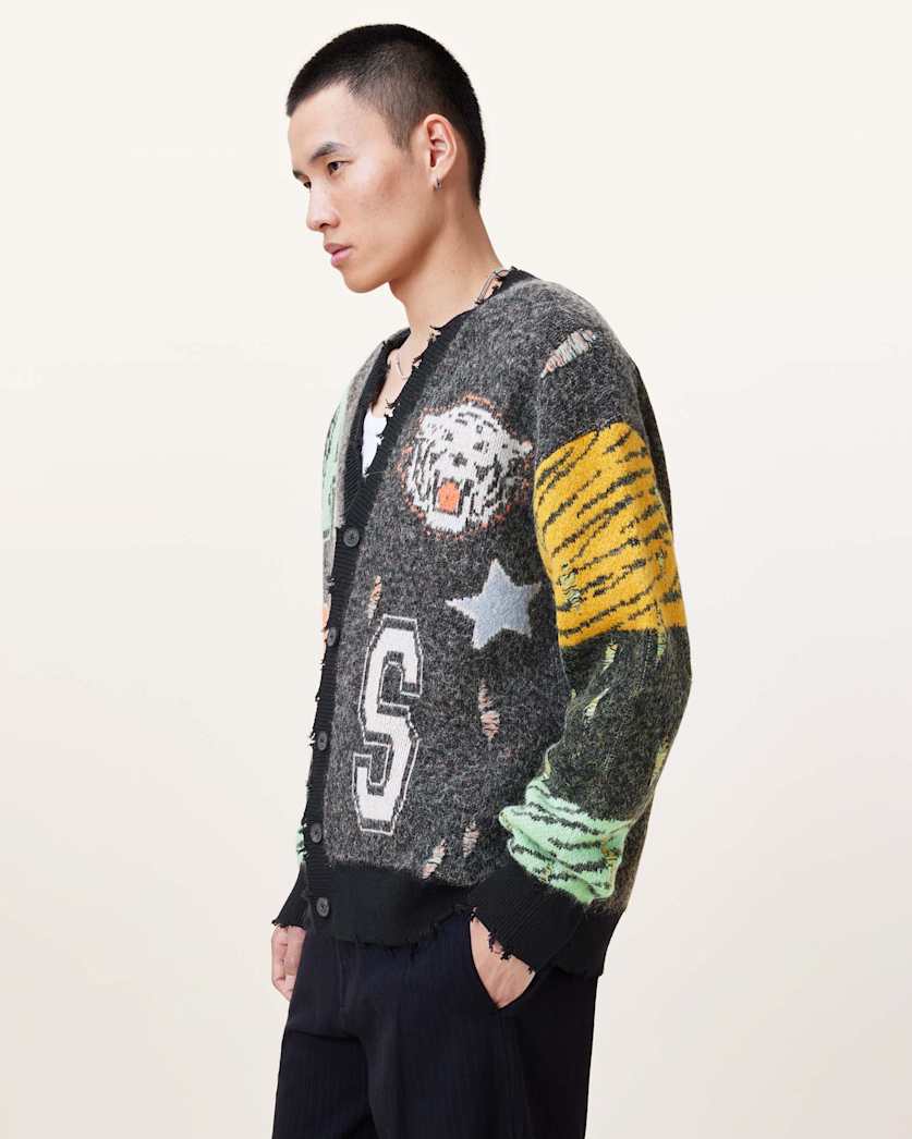Akki Oversized Jacquard Cardigan