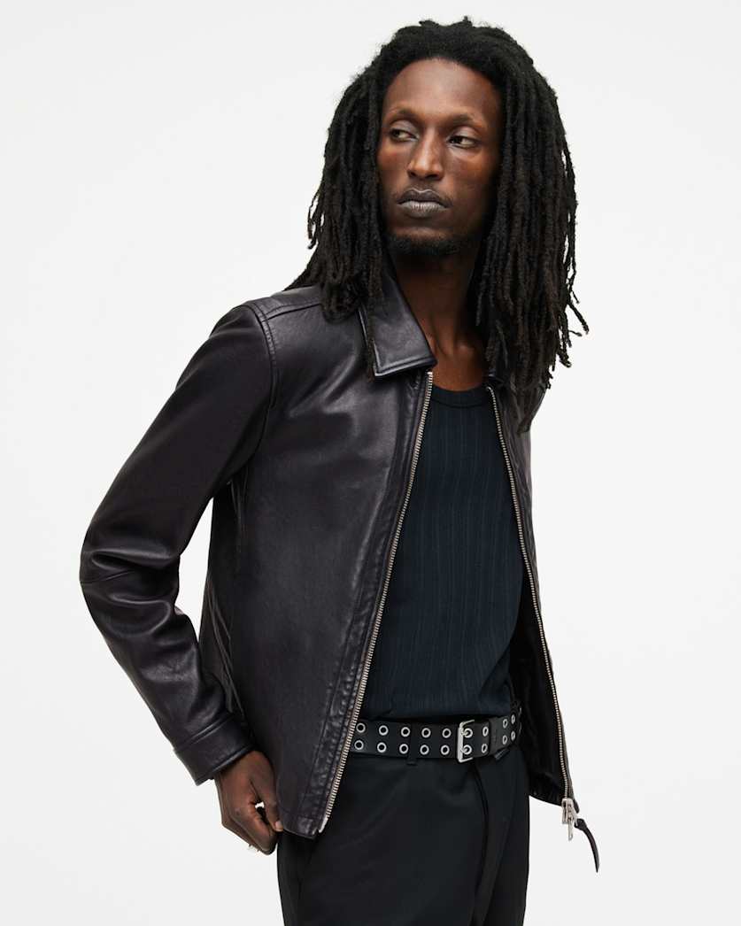 Erol Zip Up Leather Jacket