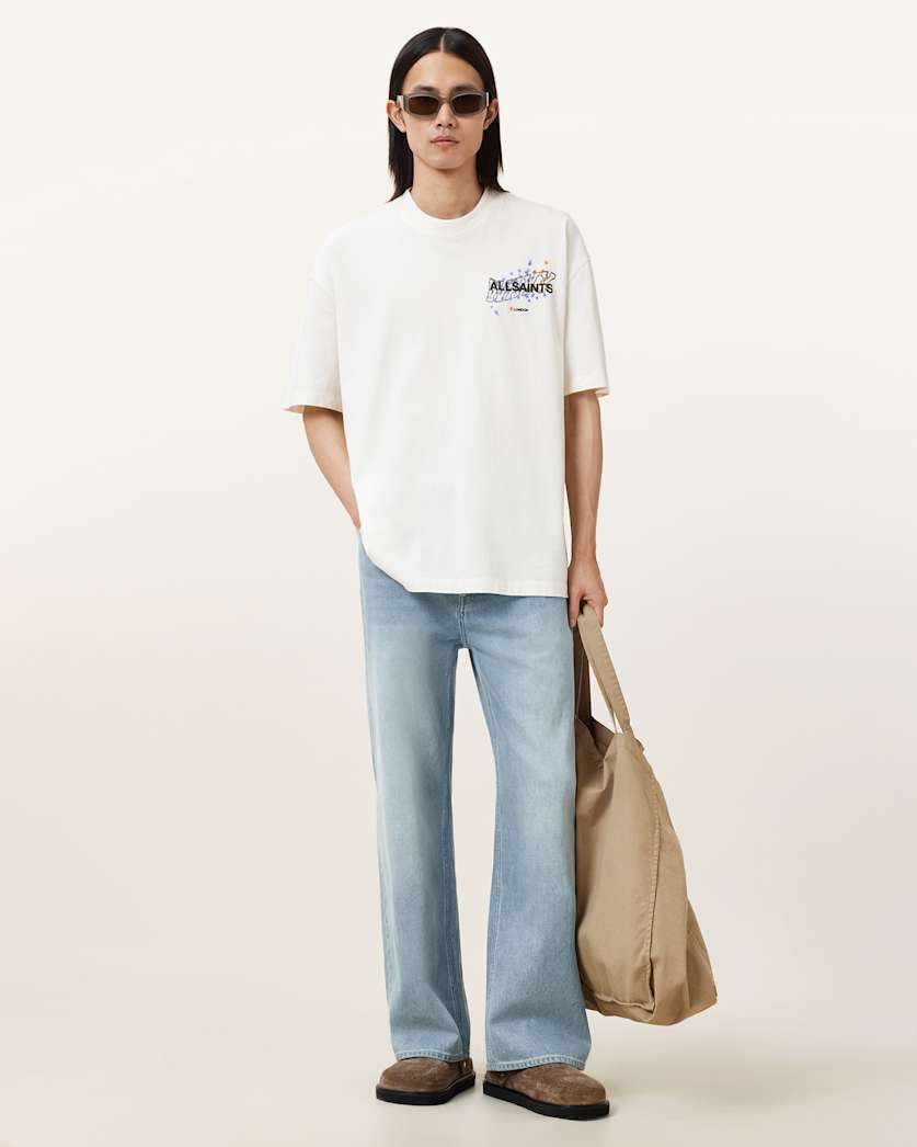 Wavy Oversized Crew Neck T-Shirt