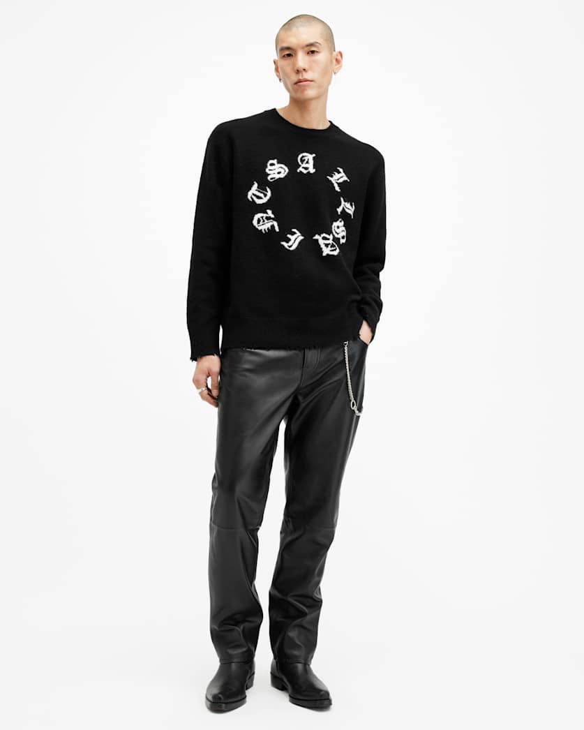 Scripture Gothic Jacquard Logo Sweater