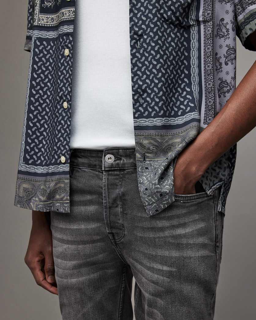 Cigarette Skinny Damaged Denim Jeans