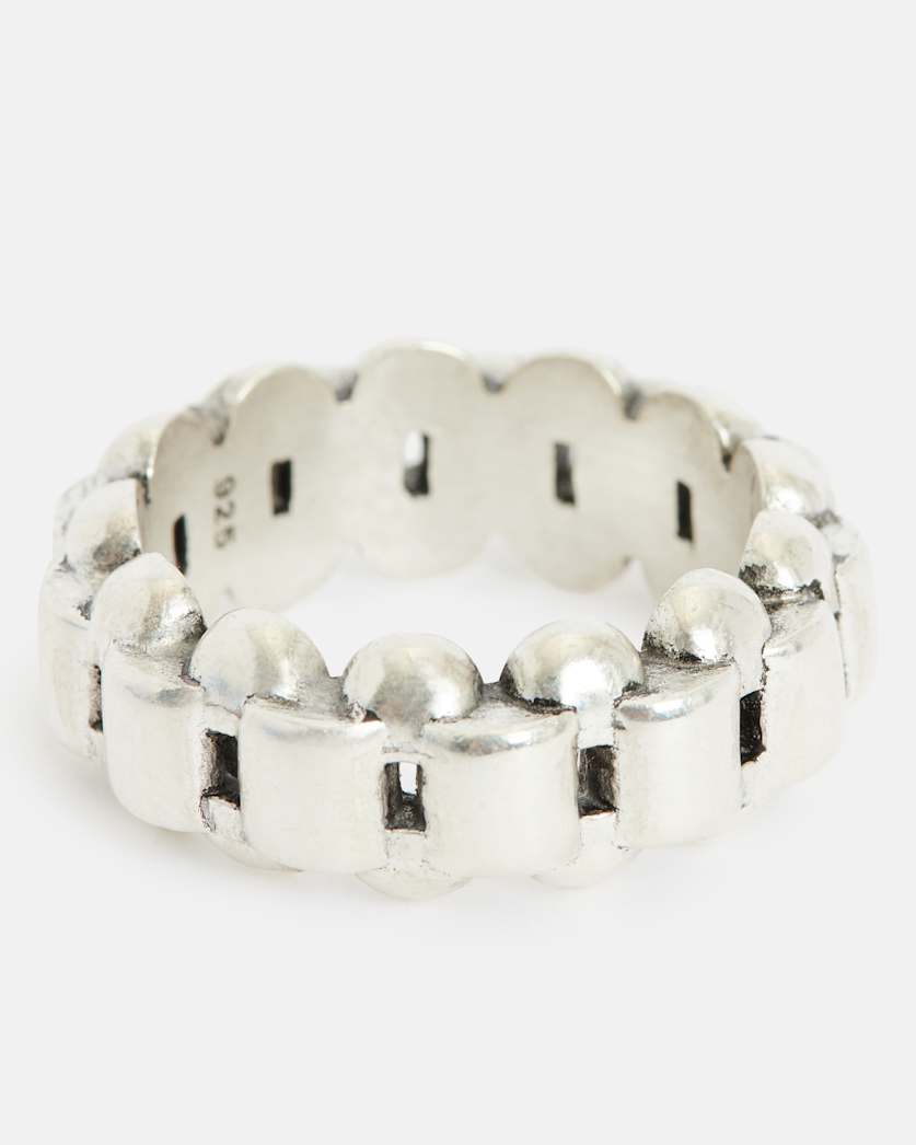 Draco Sterling Silver Chain Ring
