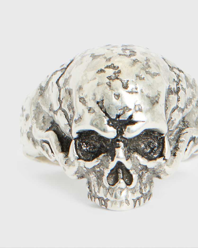 Moonskull Sterling Silver Signet Ring