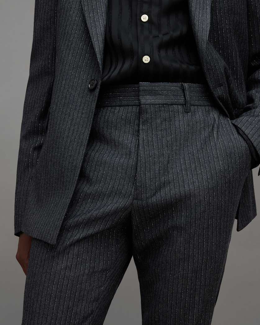 Androm Metallic Pinstripe Skinny Trousers