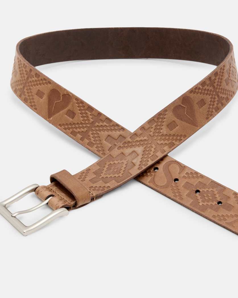 Darby Embossed Leather Belt