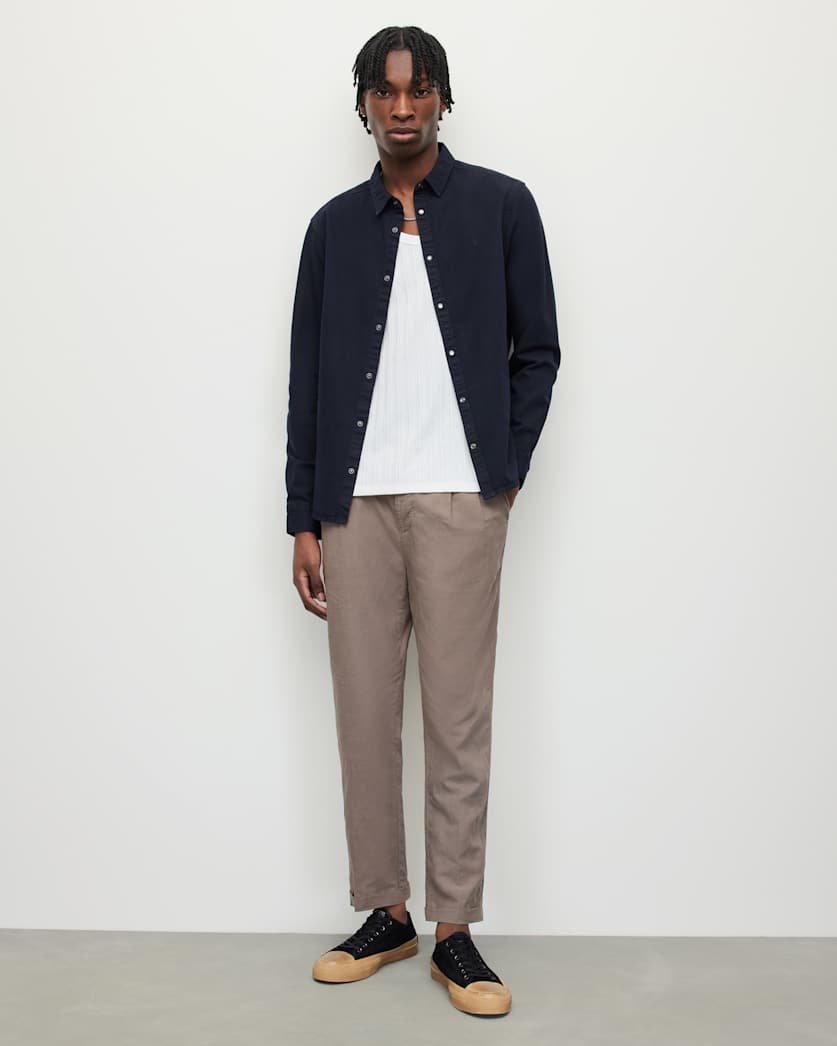 Gleason Press Stud Ramskull Denim Shirt
