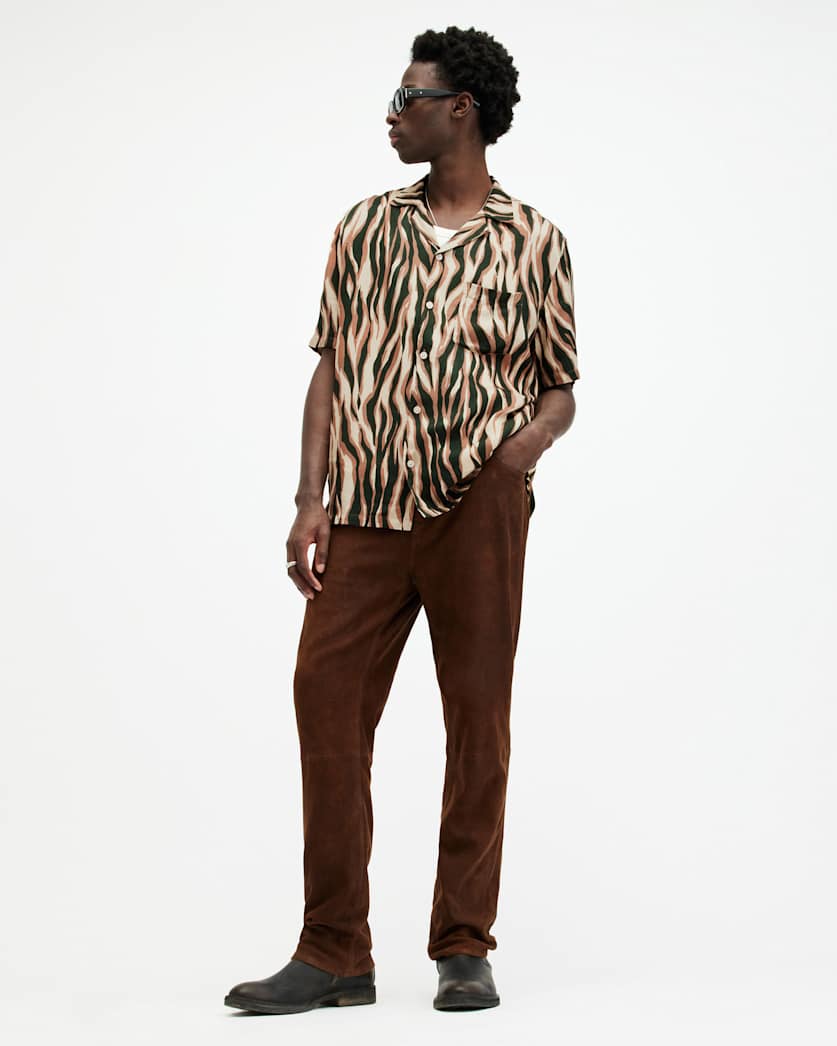 Fired Abstract Print Relaxed Fit Shirt