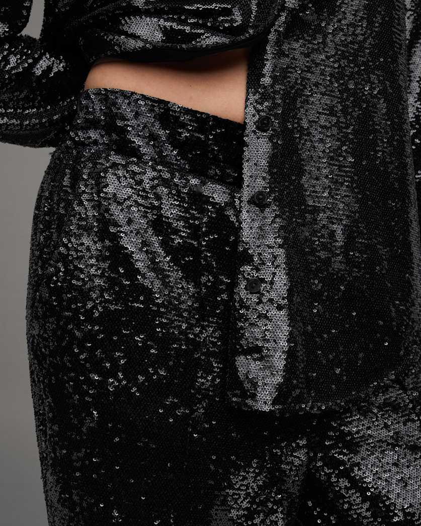 Charli Sequin Wide Leg Trousers