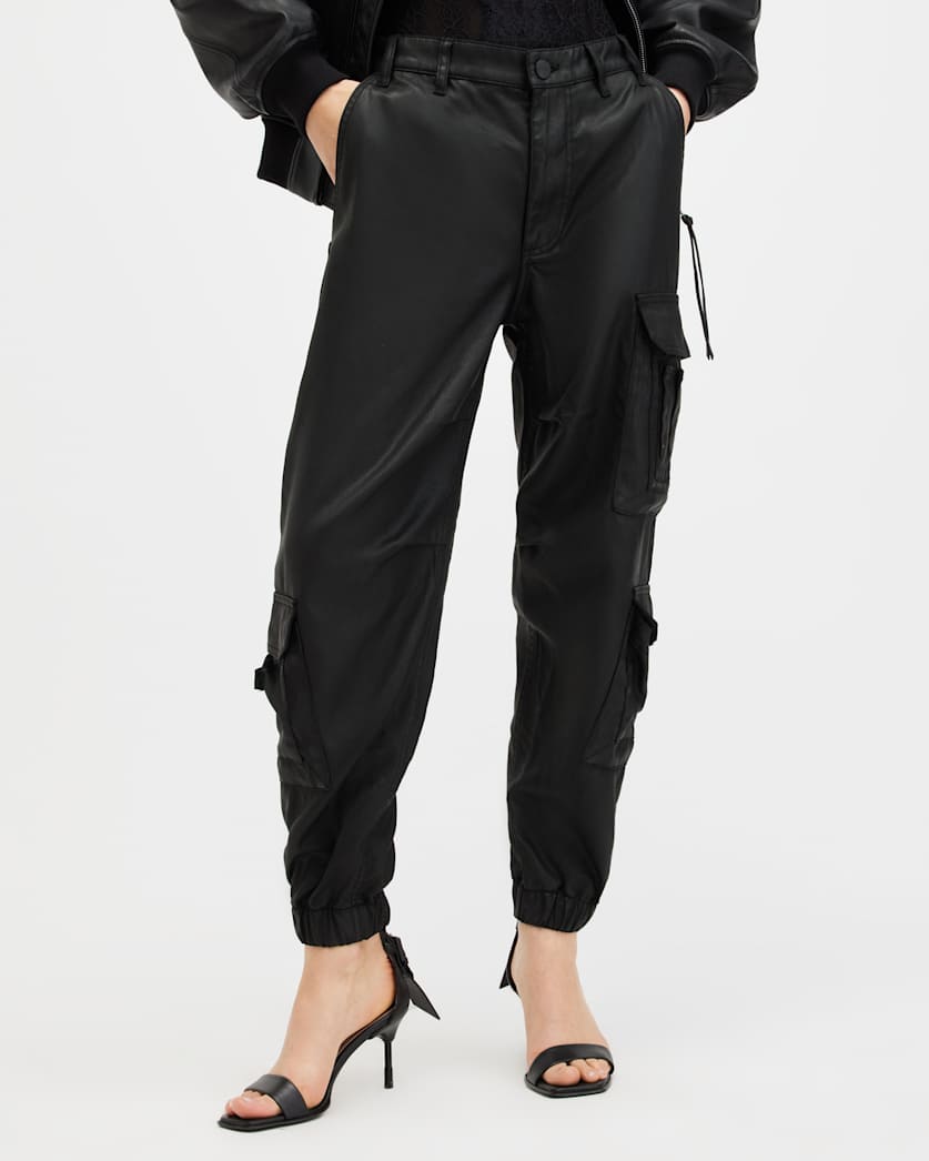Himari Coated Relaxed Fit Cargo Trousers