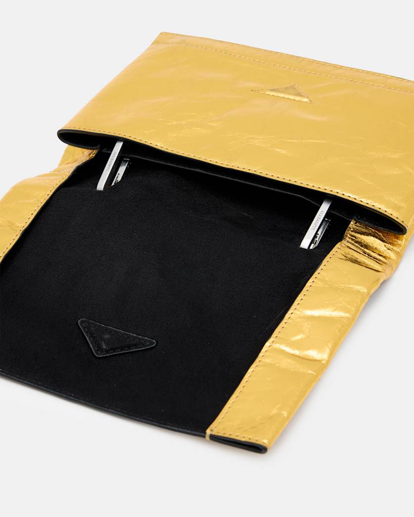 Yua Leather Removable Chain Clutch Bag