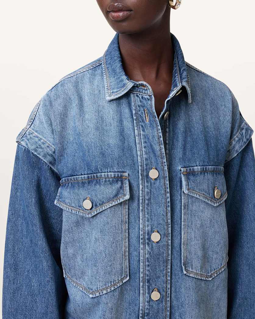 Faye Oversized Denim Shacket Dress