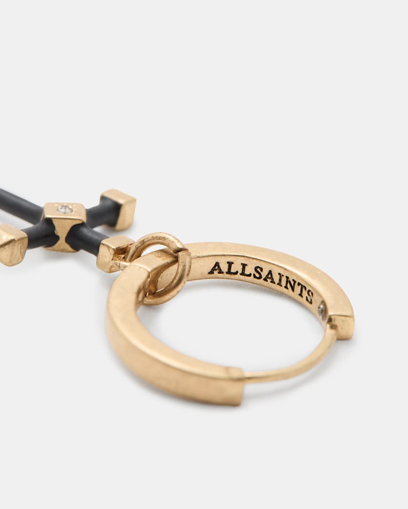 Lyra Cross Hoop Earrings