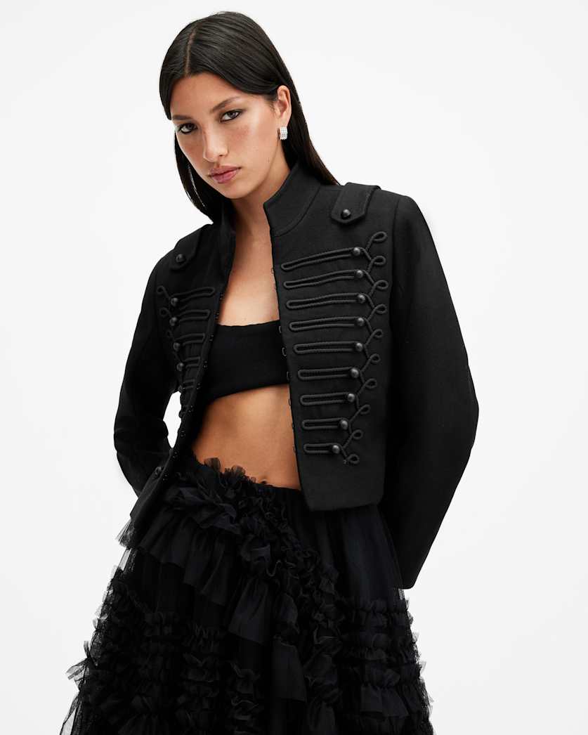Rummy Cropped Wool Blend Jacket