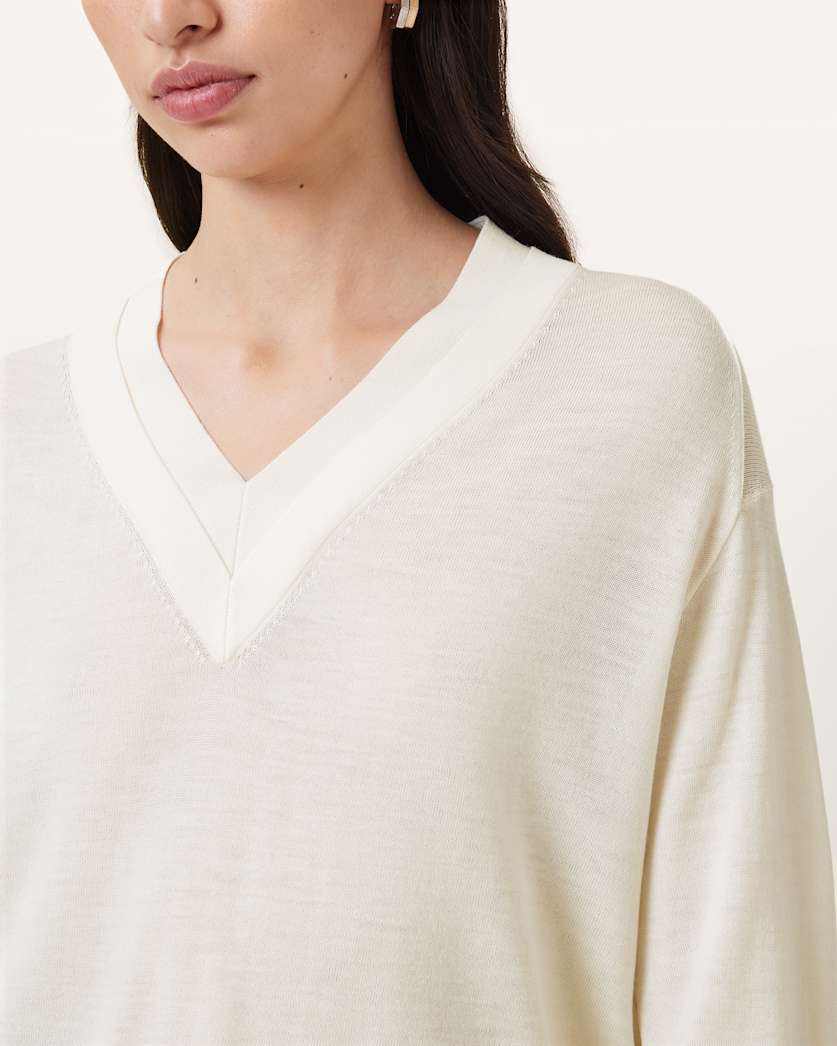 Julieana V Neck Wool Jumper