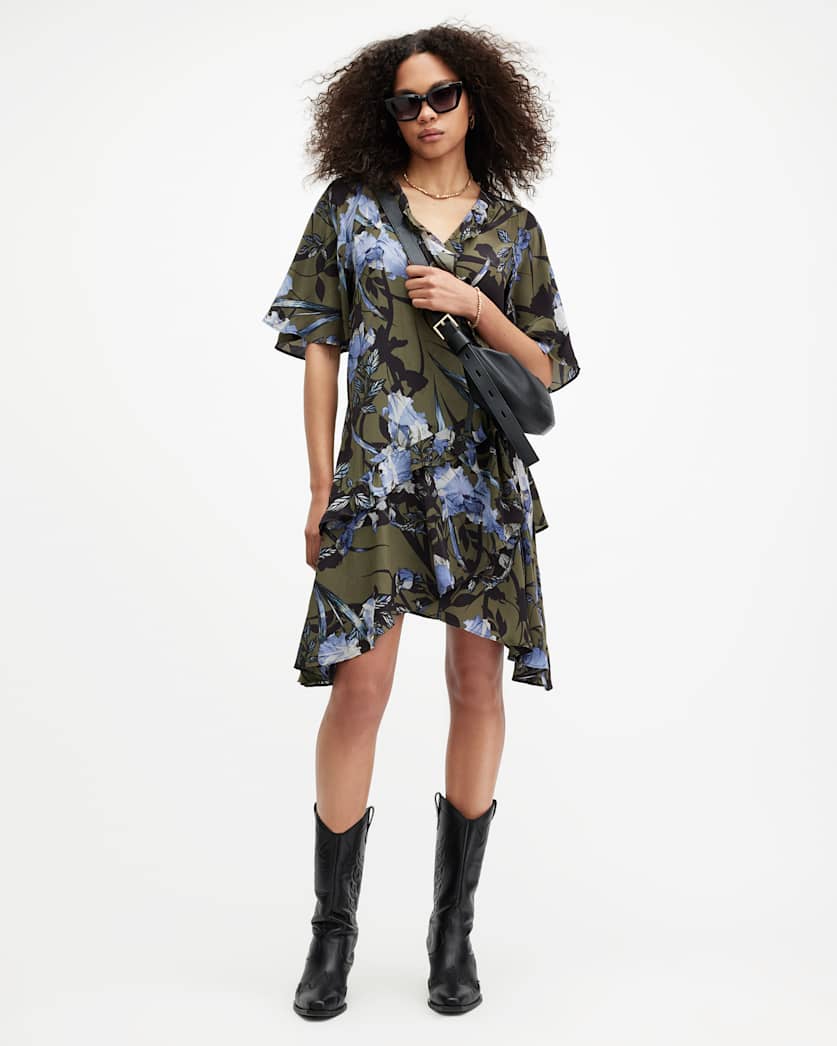 Meagan Batu Wrap Over Mini Dress