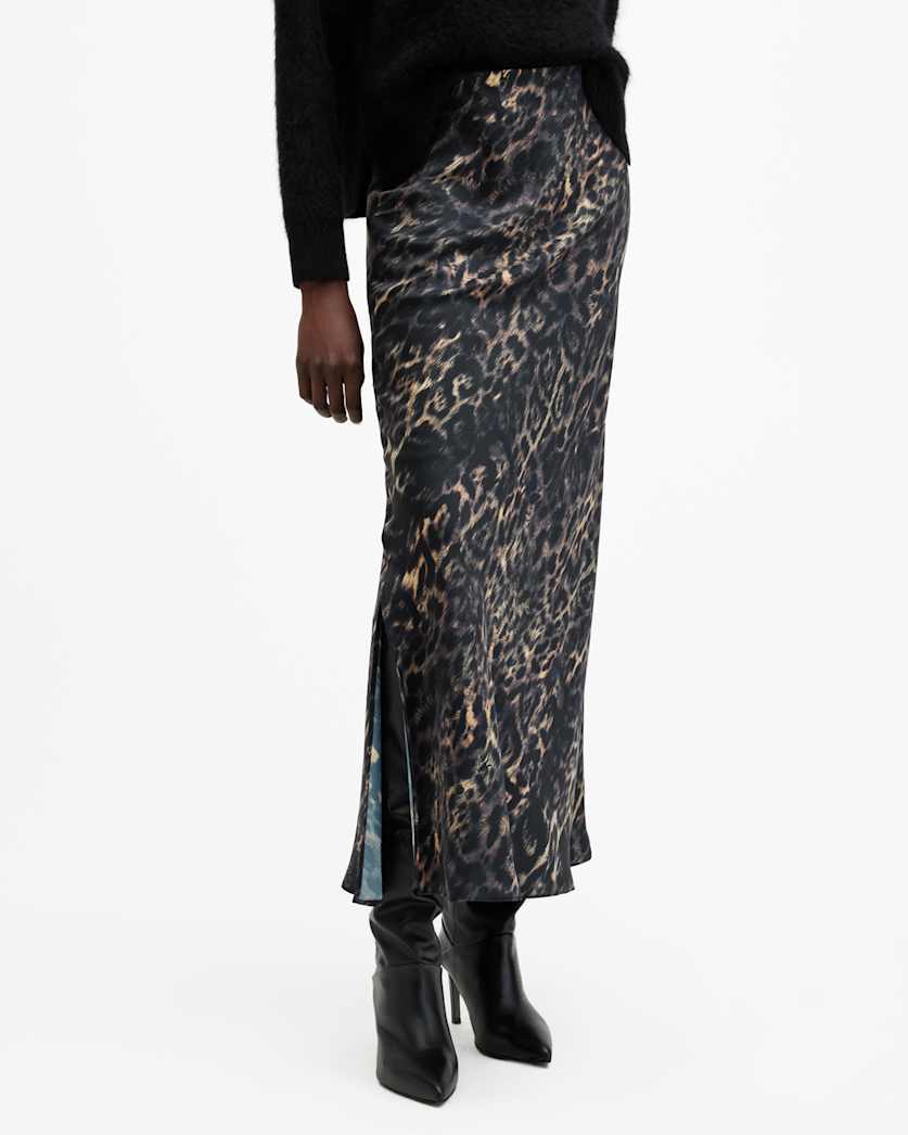 Bryony Leopard Print Maxi Skirt