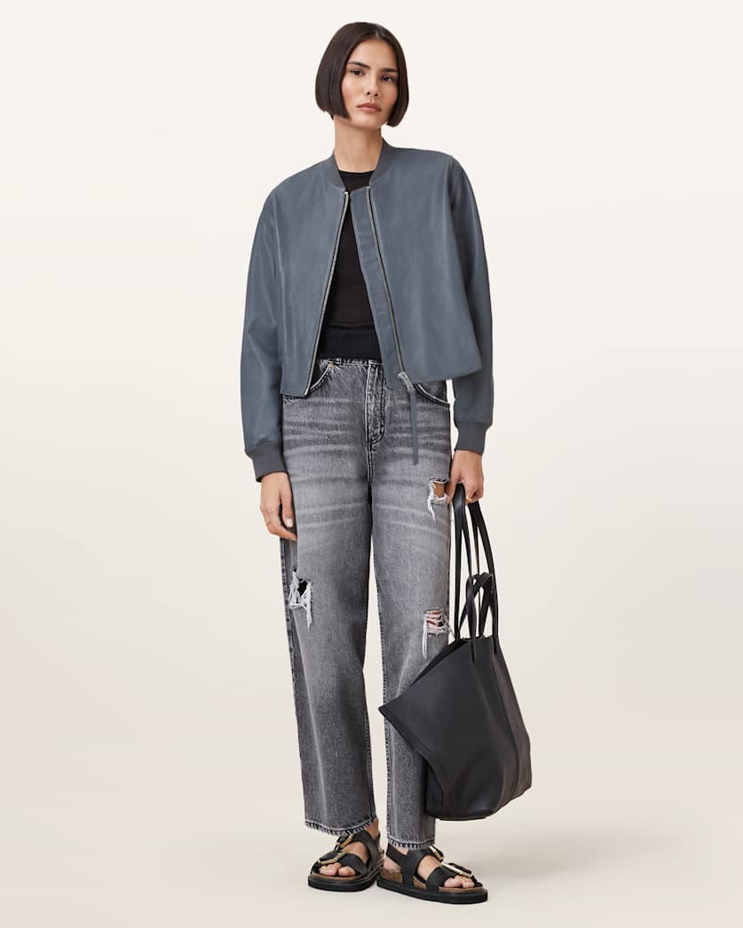 Orten Leather Bomber Jacket