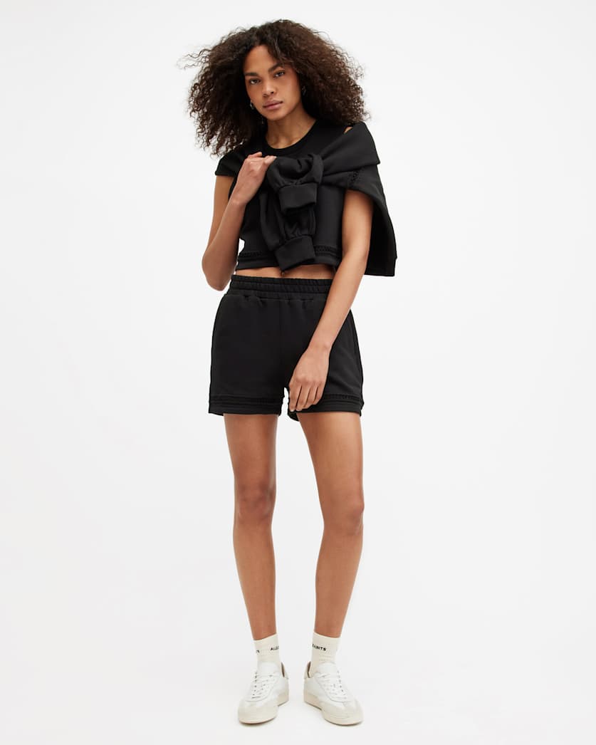 Ewelina Crochet Trim Cropped Tank Top