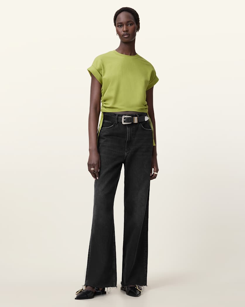 Mira Cropped Drawcord T-Shirt