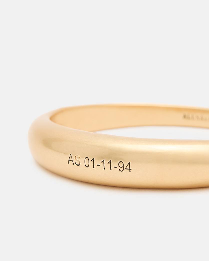 Fern Engraved Logo Hinged Bangle Bracelet